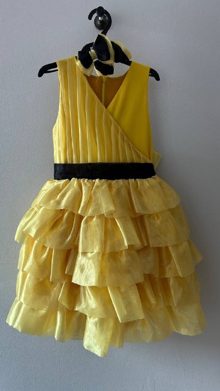 Детские платья чёрное, жёлтое, розовое 3