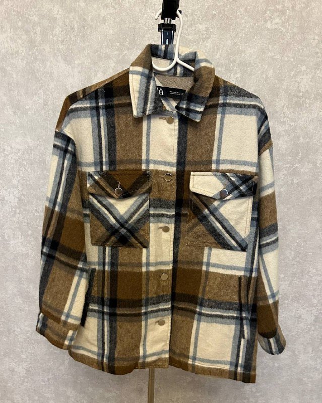 рубашка Zara теплая с шерстью размер S 2