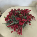 Искусственная ёлка, новогодние венки, олень, гирлянды 3