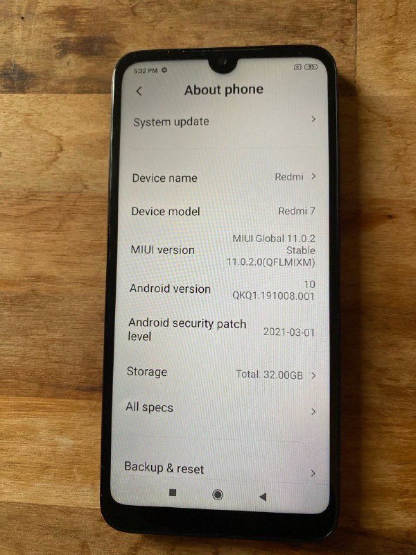 Телефон XIAOMI REDMI 7 3GB 32GB Comet Blue 4