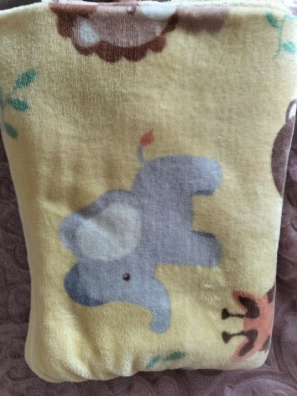 Beige blanket, Blanket with poppies, Children's blanket, Gray blanket 3