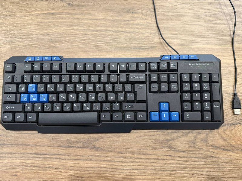 Клавиатура Aceline K-505BU проводная USB черная