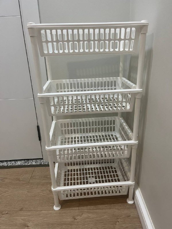 Этажерка пластиковая белая