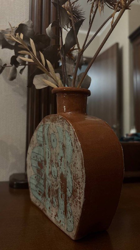 Ваза для сухоцветов керамическая ручной работы 2