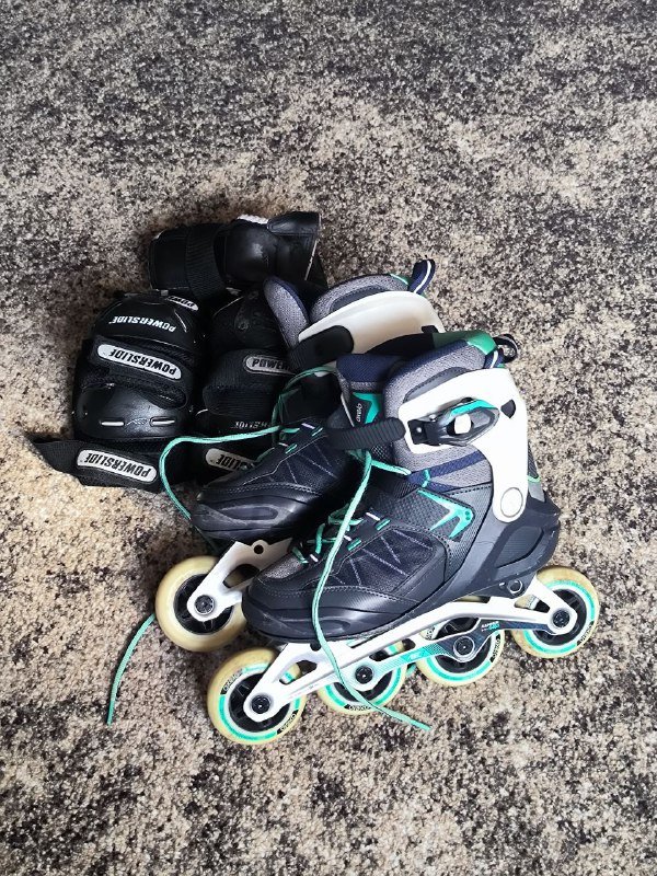 Ролики Oxelo с защитой на колени, локти и ладони