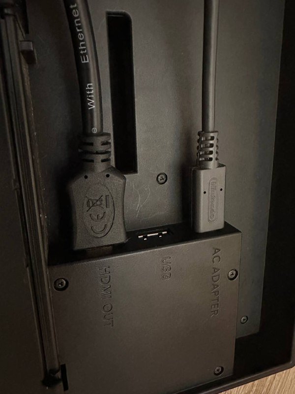 Nintendo Switch dock station, адаптер питания, HDMI кабель 8