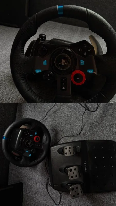 Руль Logitech G29, наушники Razer Kraken Kitty, музыкальная система Meirende K5-15 1