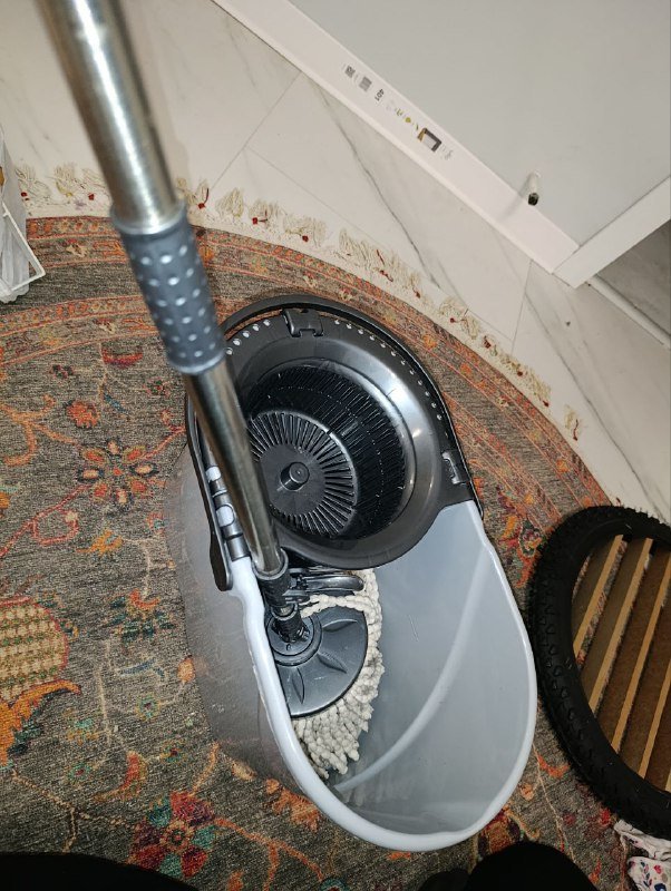 Ведро для уборки с отжимом и швабра 2