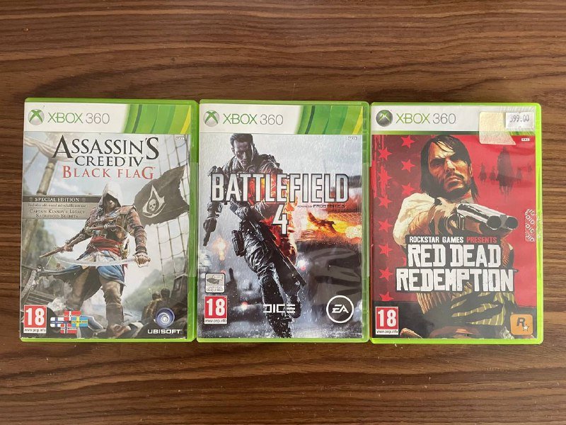 Assassin's Creed Black Flag, Red Dead Redemption, Battlefield 4