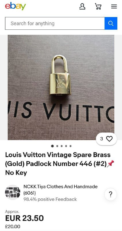 Замок Louis Vuitton с цепочкой в виде колье 5