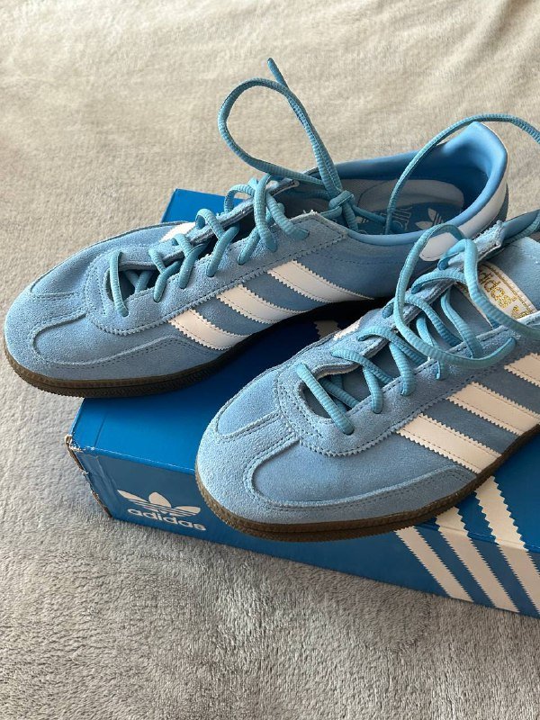 Кроссовки Adidas Spezial голубые натуральная замша 3