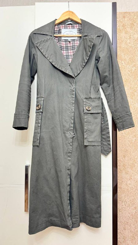 Женский тренч ANNA VERDI размер 42 салатовый