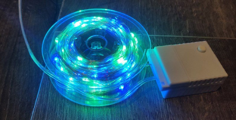 Гирлянда роза цветная 50м 2