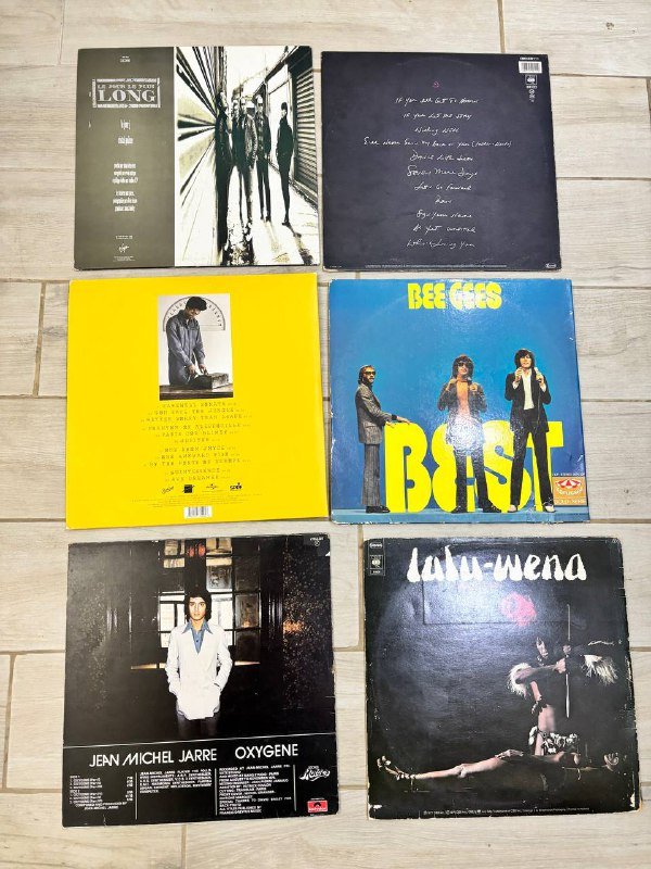 Виниловые пластинки Les Tricheyrs, Trence Trent D’arby, Benjamin Sainte-Clemente, Bee Gees, Jean Meachel Jarre, Lulu 2