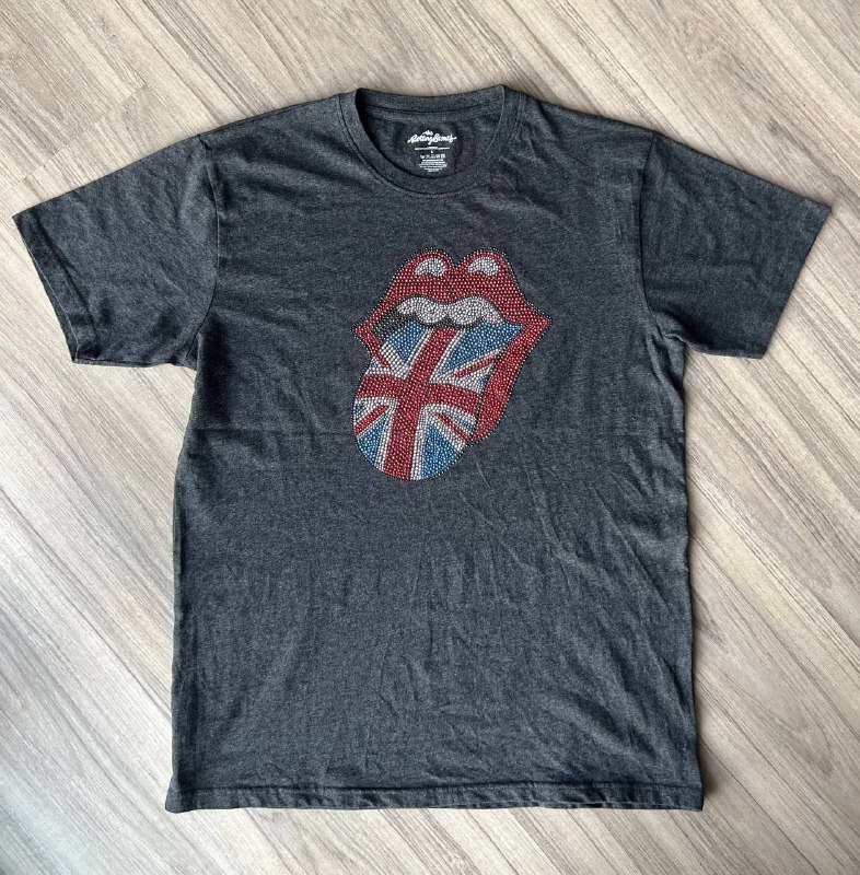 Футболка Rolling Stones со стразами размер L 2