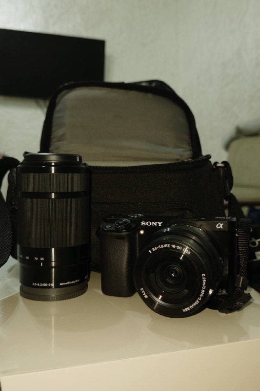 Sony Alpha 6000 with 2 lenses and accessories