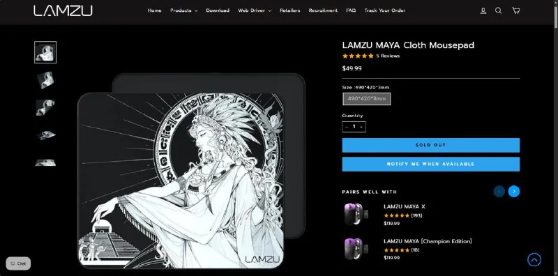 LAMZU MAYA mousepad