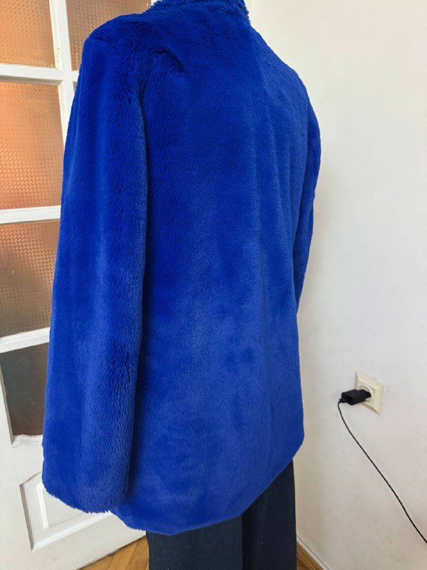 Синяя женская куртка из полиэстера, размер M 5