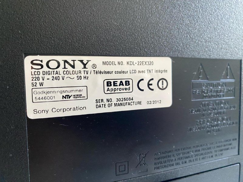 Два телевизора Sony Bravia KDL-26EX302, KDL-22EX320 8
