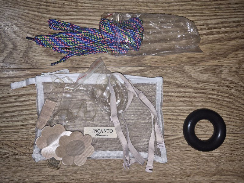 Прозрачные бретели, наклейки, эспандер для кисти, разноцветные шнурки