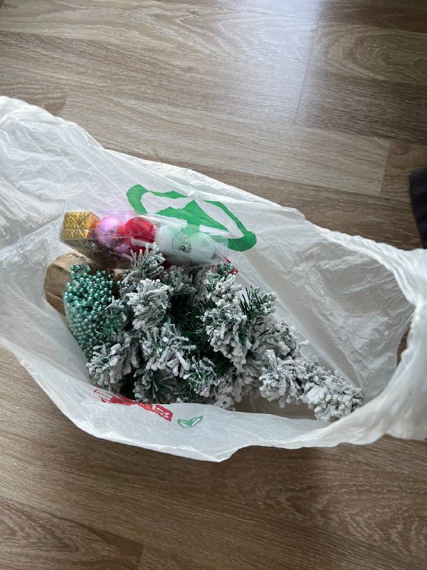 Елка 47см, набор шариков, горлянда-бусы 3