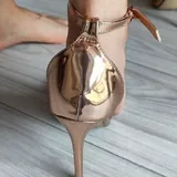 Женские босоножки розовое золото 5