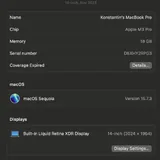 MacBook Pro 14" M3 Pro, 18/512 ГБ 6