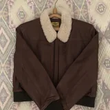 Кожаная утепленная куртка-бомбер Superdry 5