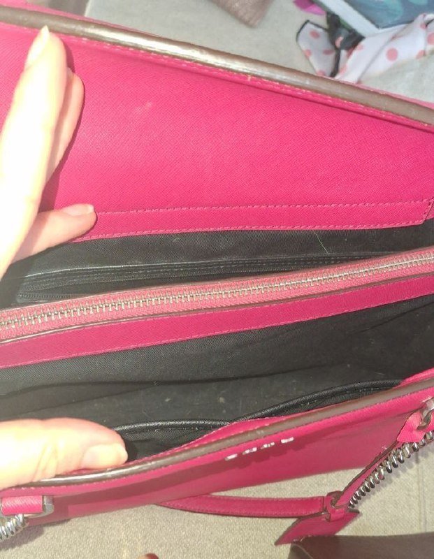 Розовая сумка тоут DKNY жесткая форма 3