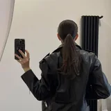 Кожаная байкерская куртка ZARA 3