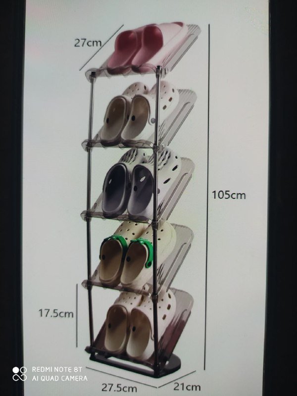 Обувница металл пластик 5 полок 3