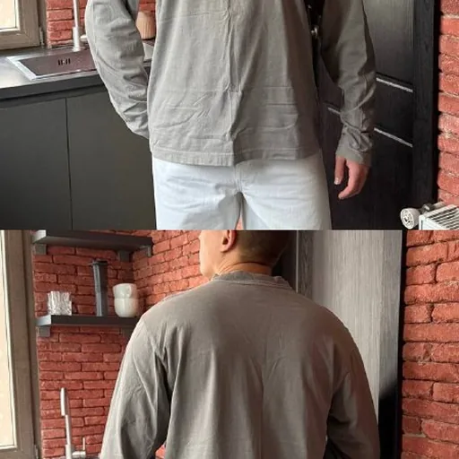 YZY GAP-ის ლონგსლივები, ZARA-ს პერანგი, RALPH LAURENT-ის პერანგი, ACNE STUDIOS-ის შარფი