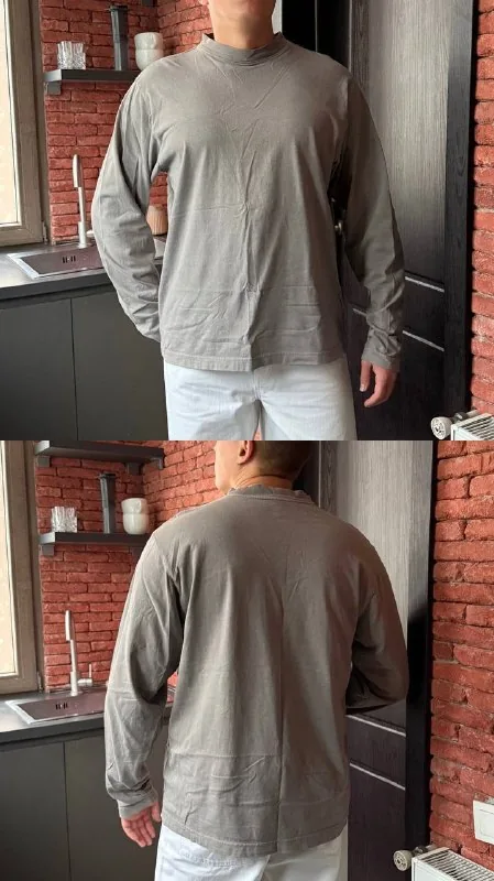 YZY GAP-ის ლონგსლივები, ZARA-ს პერანგი, RALPH LAURENT-ის პერანგი, ACNE STUDIOS-ის შარფი 1