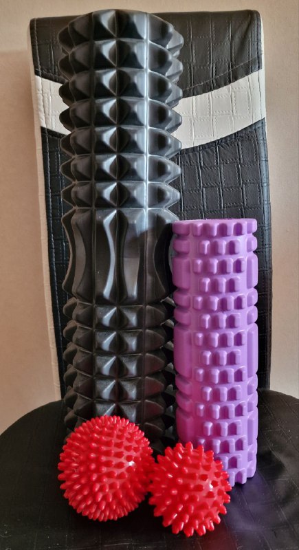 Гантели 2 шт × 3 кг, утяжелители, массажные роллы, набор массажных мячей 3