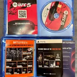 Диски PS5 и PS4, GTA 5, Battlefield, Spider-Man 3