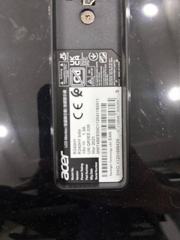 Монитор acer 24’ без ножки и блока питания 3