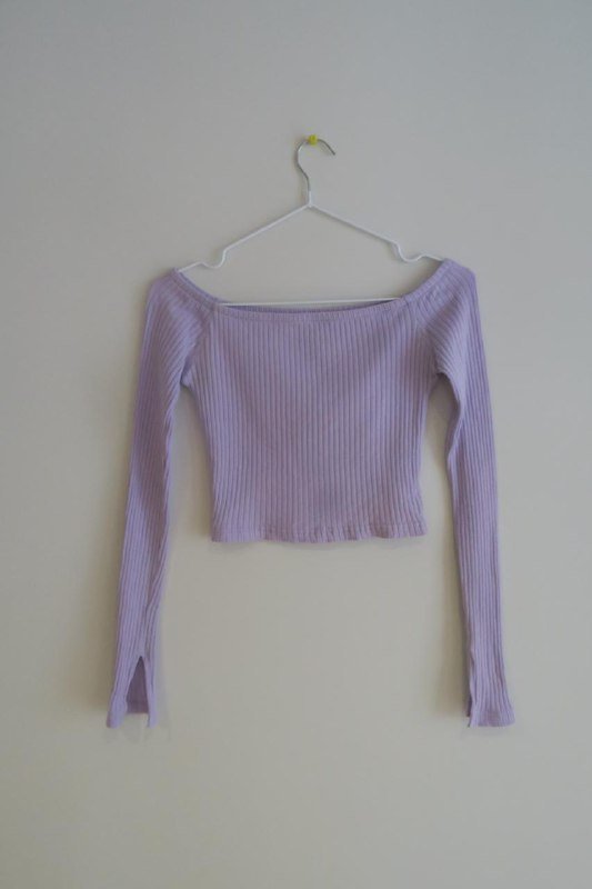 Облегающий топ с открытыми плечами H&M, размер S 3