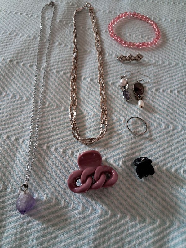 Серебряная цепочка, кольцо из нержавеющей стали 2