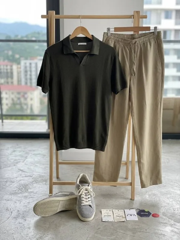 Поло, брюки, кеды Zara 1