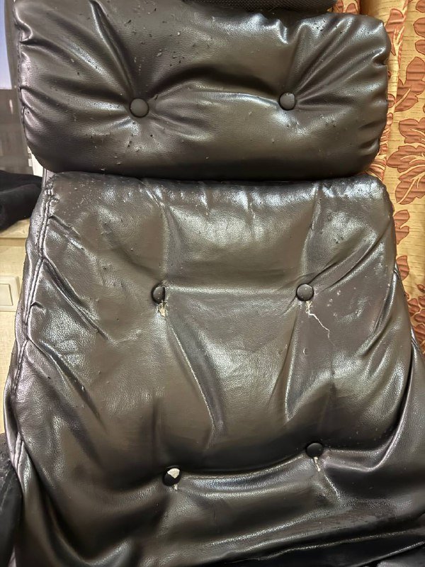 Компьютерное кресло черно-белое, кожаное директорское кресло 7