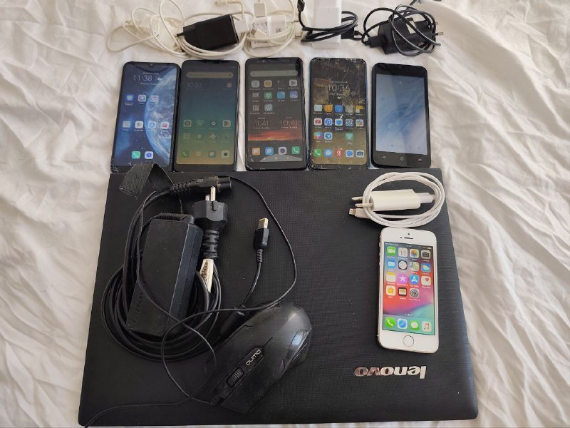 Honor 8A, Redmi 5 plus, Redmi Note 5, Honor 9A, Luck L130, iPhone 5s, ноутбук Lenovo