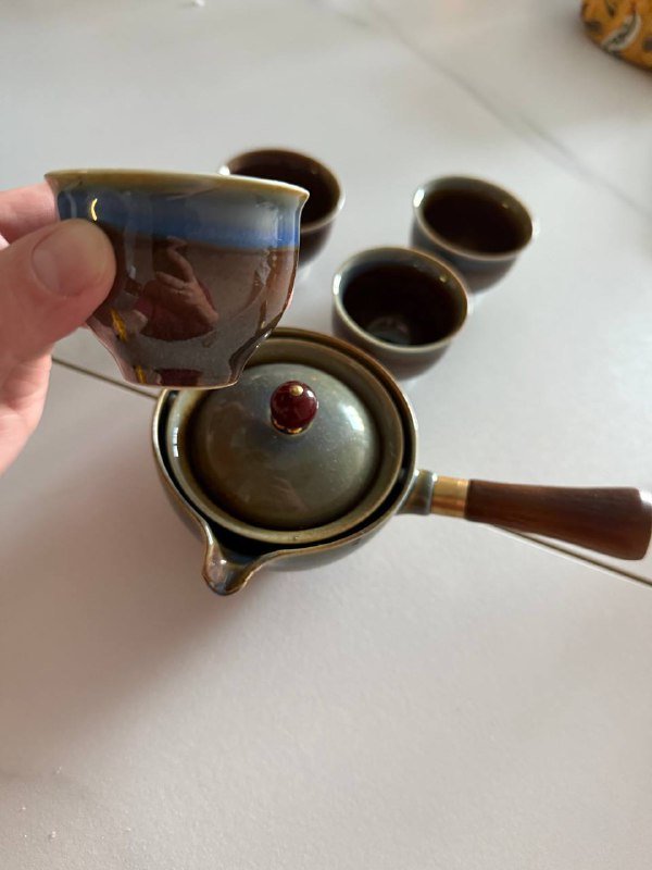 Набор для чайной церемонии чайничек неваляшка 4 пиалы кейс 4