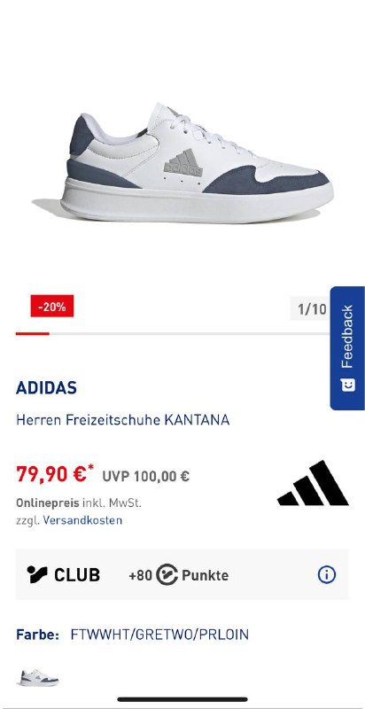 Кроссовки Adidas Kantana мужские Eur 44 US 10 6