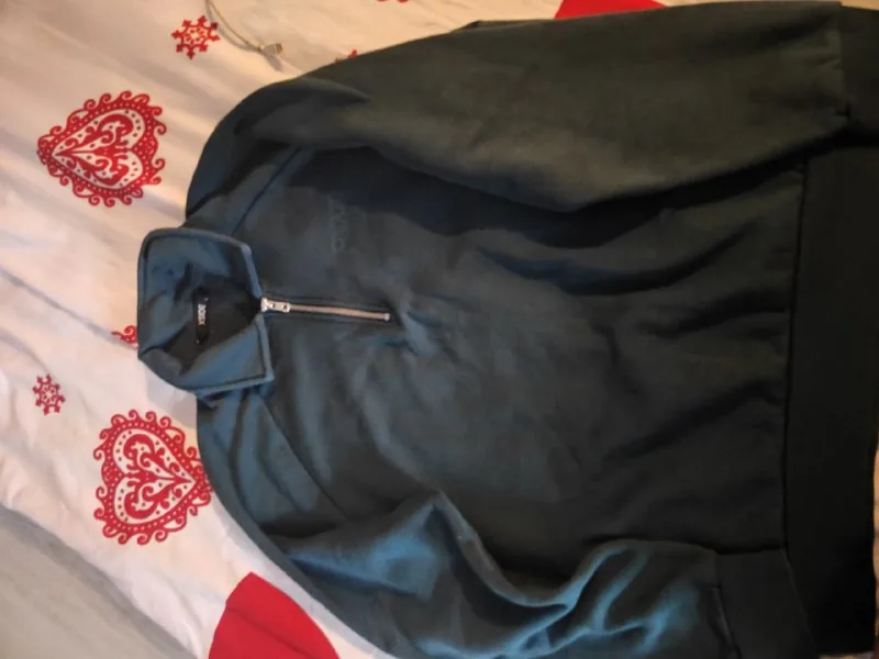 Warm half-zip, beige sweater 1