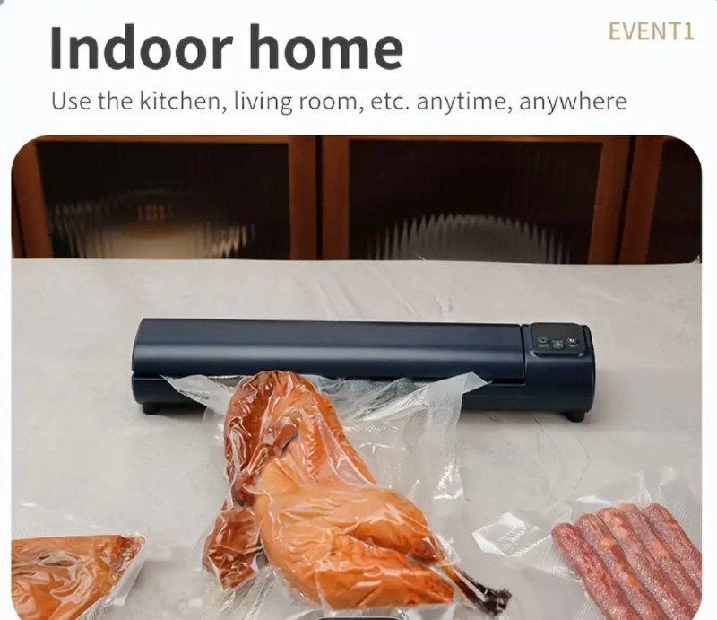 Портативный бытовой вакууматор с аккумулятором и USB 4