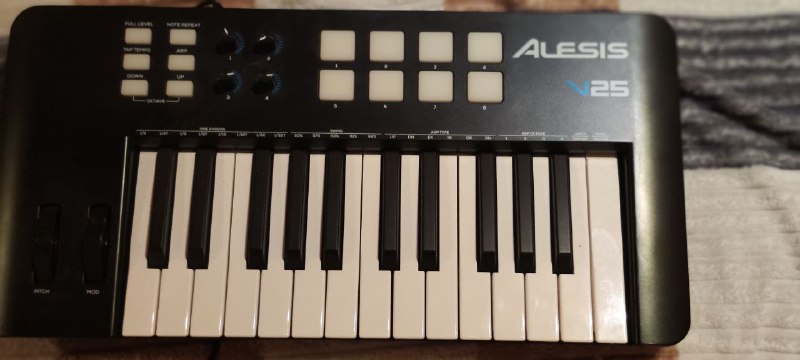 Клавишный MIDI контроллер Alesis V25 MKII, Рации Motorola Talkabout T82, Гитара DaVinchi
