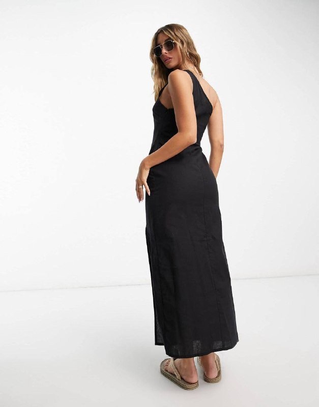 Белые брюки Isla & Bird, платье Asos Design 5