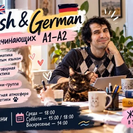 Занятия английским и немецким языками для начинающих