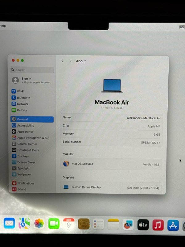 Apple MacBook Air M4 16GB 256GB 13.4" 5