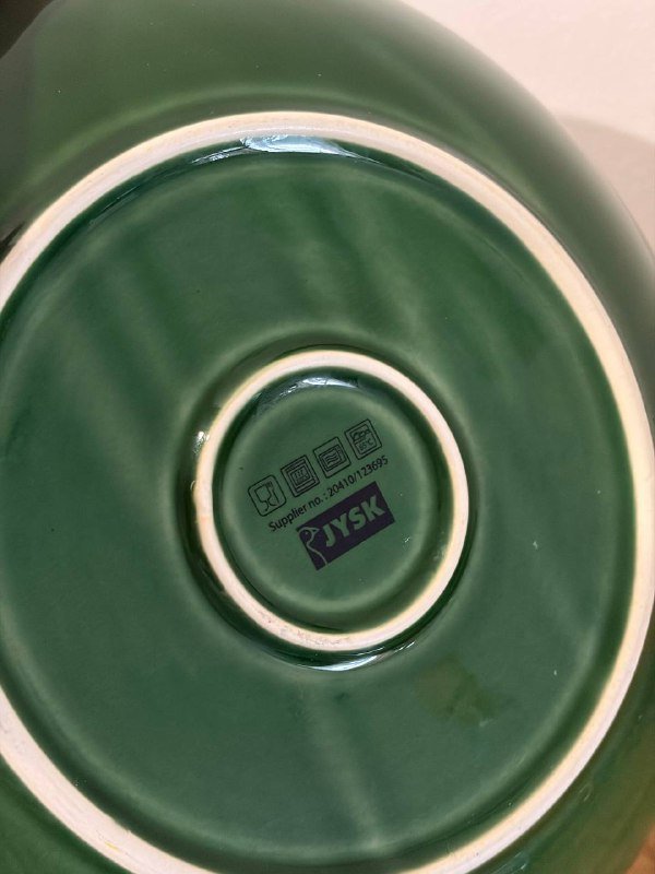 Зеленое блюдо, комплект тарелок и пиала 4